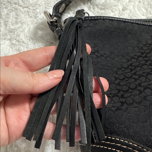 Y2k coach signature black canvas and leather soho hobo bag C052-2158 - Picture 3 of 13